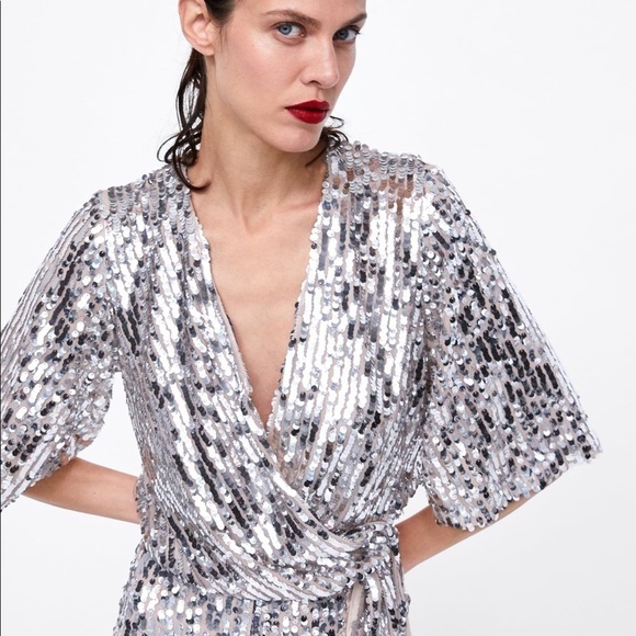 Zara Tops - ZARA Sequin Blouse
